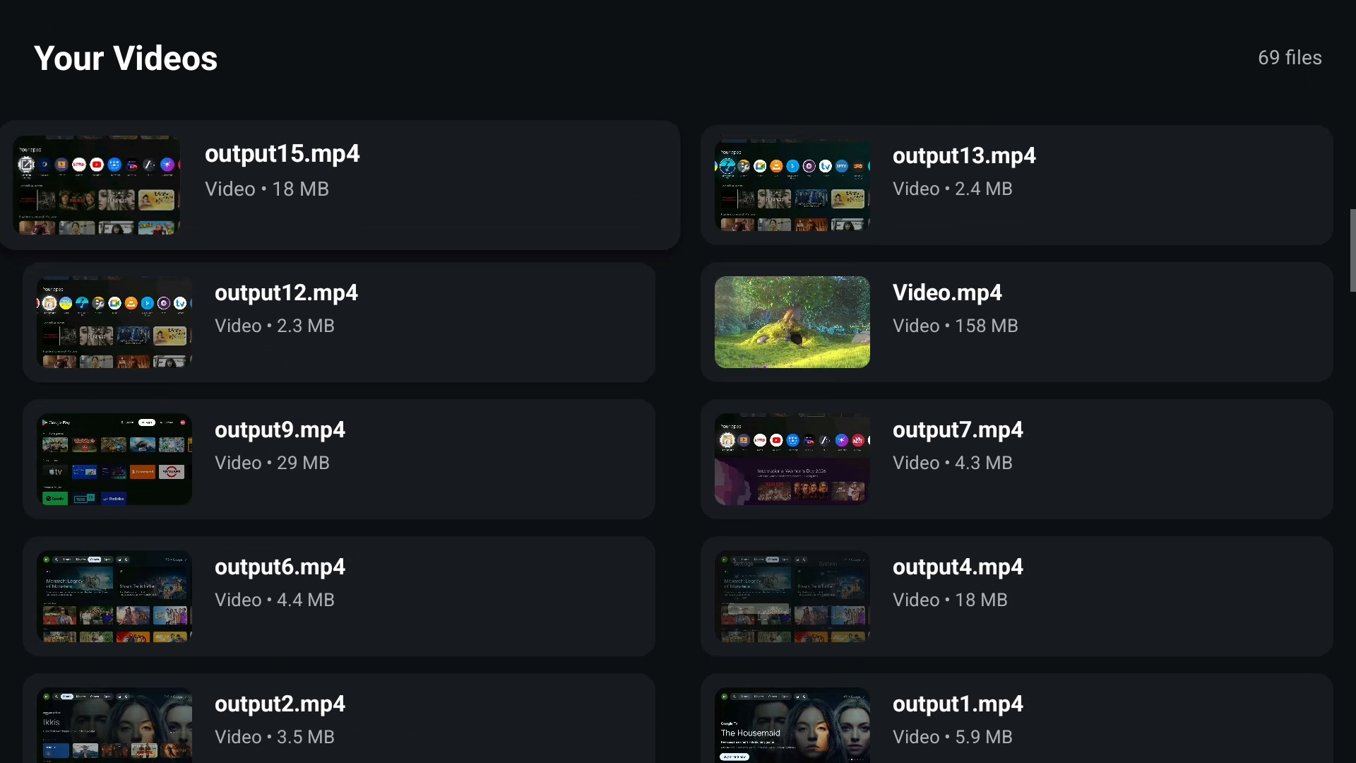 Orvexa Media Player playback screen