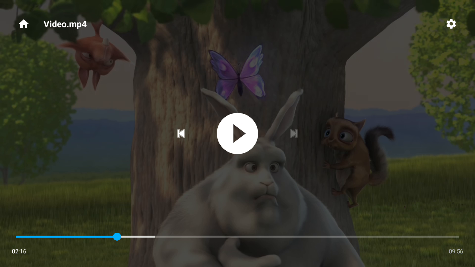 Orvexa Media Player browsing screen